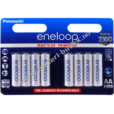 Panasonic eneloop batteri AA BK-3MCCE - 8er Blister