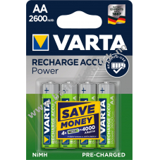 Varta Power Batteri Ready2Use Mignon AA 4er Blister 2600mAh