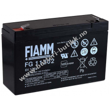 FIAMM erstatning Batteri til solar collector, man lift, 6V 12Ah (surrogates 10Ah)