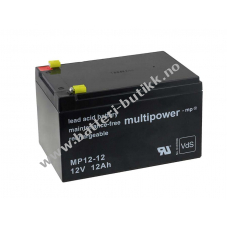 erstatning Batteri til Peg Perego emergency strm supply 12V 12Ah (compatible to 14Ah)