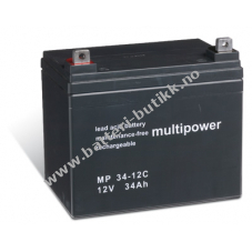 Powery BlyBatteri (multipower) MP34-12C Deep cycle
