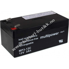 Powery BlyBatteri (multipower) MP3-12C Deep cycle