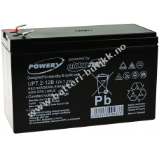 lead-gel Batteri 12V 7,2Ah