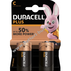 Duracell Batterier Plus Baby C 2er Blister