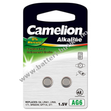 Camelion knapp celler WG6 2er Blister