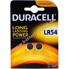 Duracell LR54 knapp celle type 2er Blister