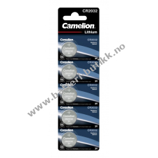 Lithium knappcelle Camelion CR 2032 5 stk.
