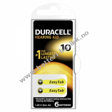 Duracell hreapparat batteri 10AE 6 Blister