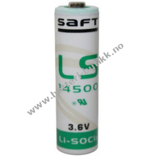 Lithium Batteri Saft LS14500 Mignon/AA 3,6Volt